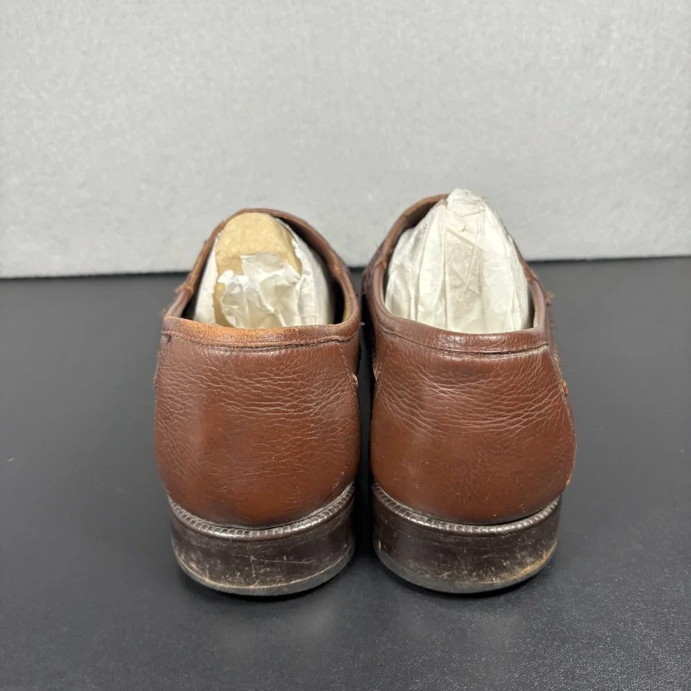 Brass Boot Alligator Tassel Loafers Men 13 M Brown Caiman Leather Dress Shoes